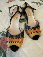 Vintage Salvatore Ferragamo Sandalen Leder made in Italy