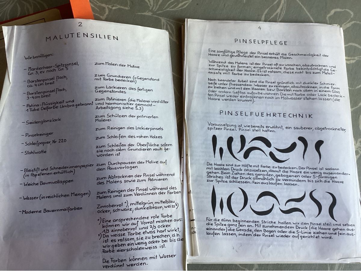 Ordner: Bauernmalschule Sammelmappe Nr. 1 – Gebraucht aus Schötz von Maus46 2