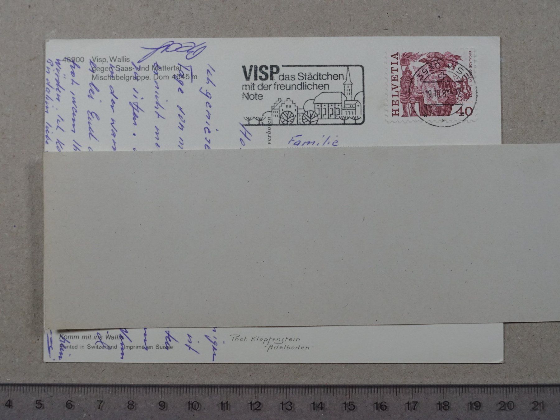 Ansichtskarten: Visp, 1983 – Gebraucht aus Lenzburg von fh1 1