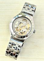 Swatch Irony Automatik Uhr Edelstahl skelettiert 