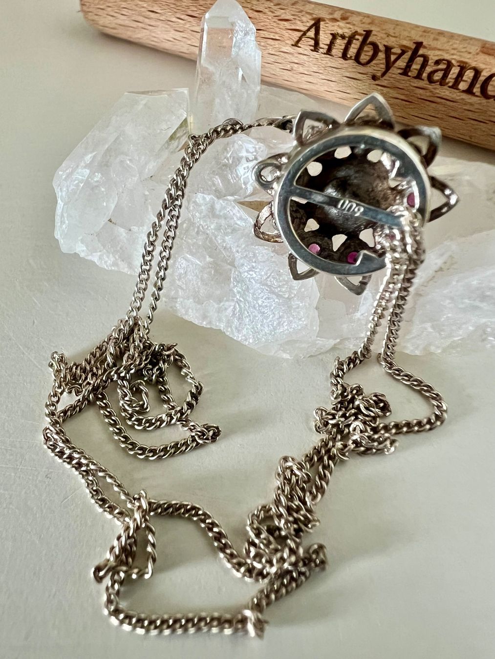 Catenine: Kordes & Lichtenfels Ensemble Silber 800 Rubinblüte & Perle – Usato da Ruswil venduto da artbyhand 3