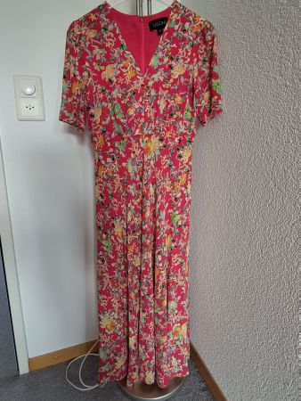 Saloni Kleid rot mit Blumen Gr. XS/ S neuwertig