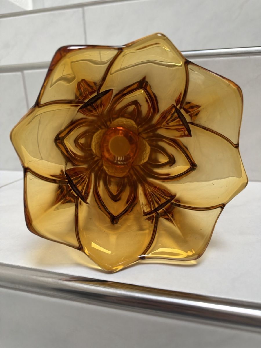 Vasen & Gefässe: Glasvase Art Déco , Bernsteinfarbig. – Gebraucht aus Biberist von Momo33 3