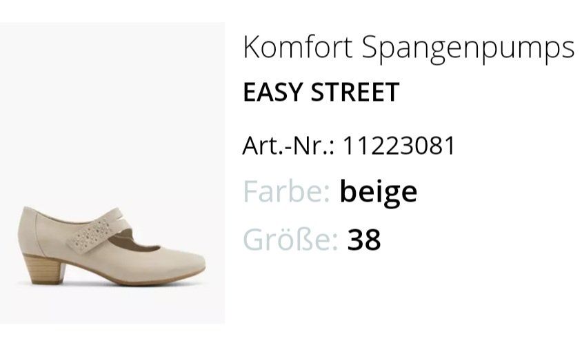 Damenschuhe: Pumps beige Grösse 38, neu – Neu und originalverpackt aus Winterthur von bibummi 1