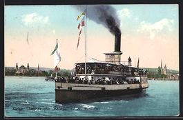 Zürich, Salondampfer Helvetia auf der R