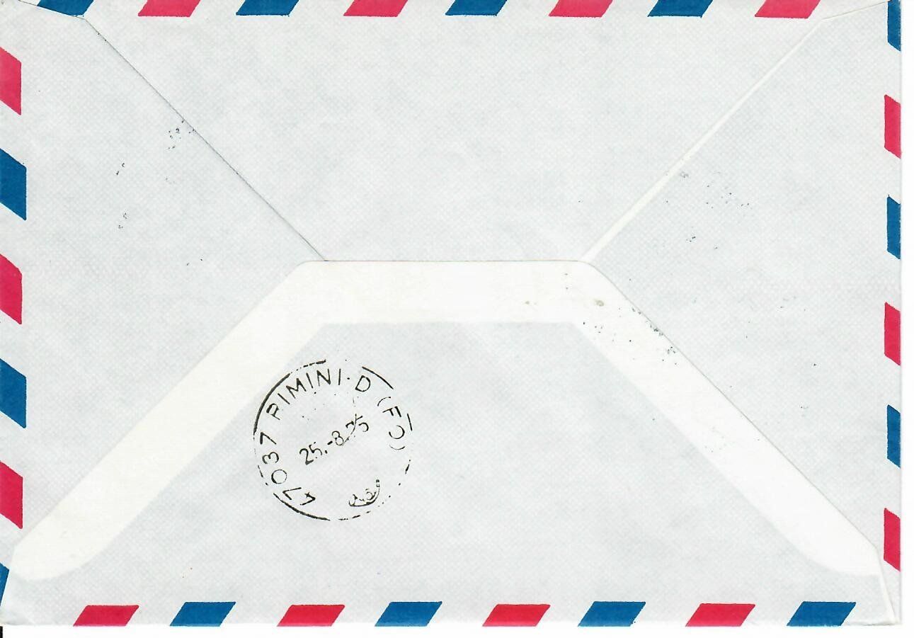 Alle Briefmarken: Flugpost San Maino 1975 – Gebraucht aus Hochdorf von Ziegel-16 1