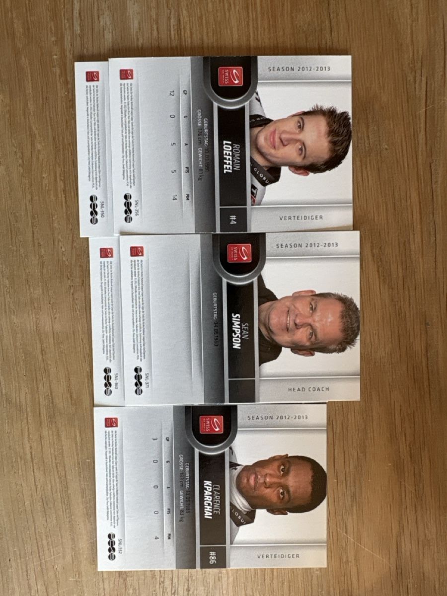 Sammelbilder & Trading cards: Hockey Karten CH-Nati 2012-2013 – Gebraucht aus Pfäffikon ZH von Hogersepp87 1