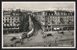 Zürich, Strassenbahnen in der Bahnhofst
