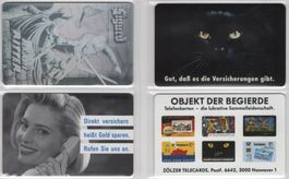 4 ungebrauchte deutsche Telefonkarten aus der S Serie
