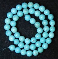 1 Strang echte natürliche Türkis Perlen 8 mm