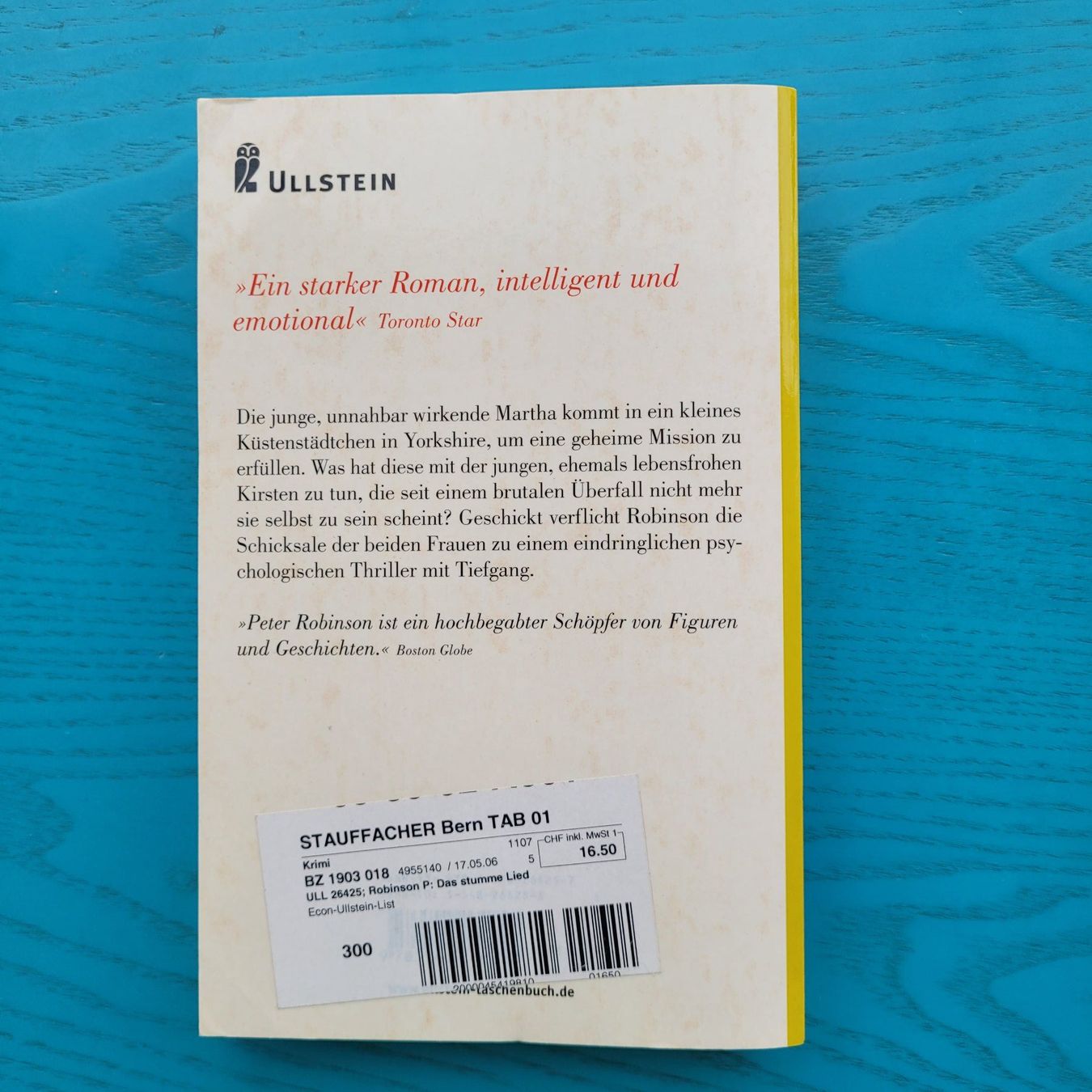 Libri: Peter Robinson -Das stumme Lied – Usato da SCHÜBELBACH venduto da CoKaHa 1