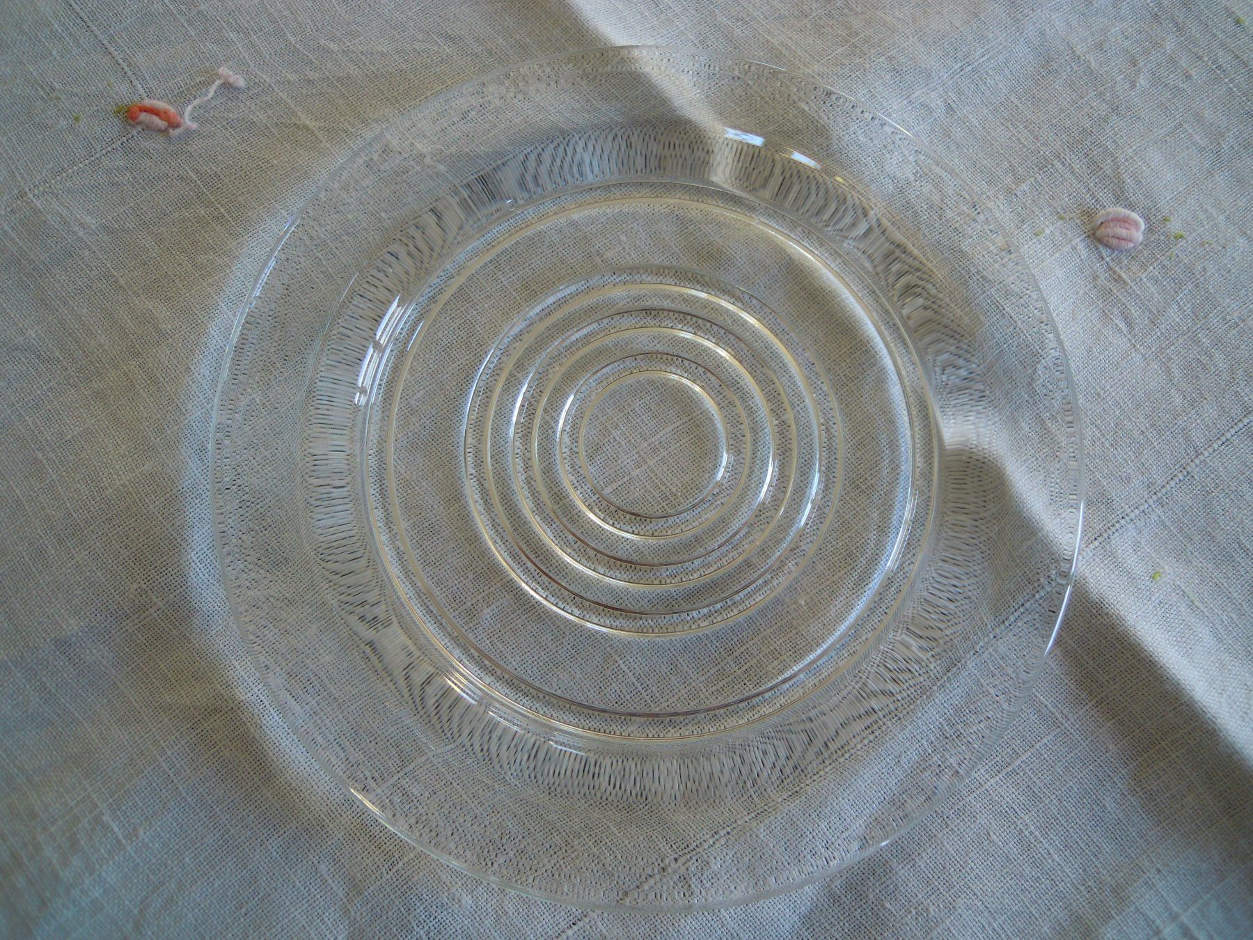 Glasi Hergiswil Teller: Glasteller gerillt - Vintage – Neu (gemäss Beschreibung) aus Hünibach von keypin01
