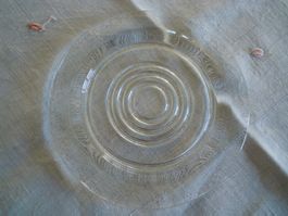 Glasteller gerillt - Vintage