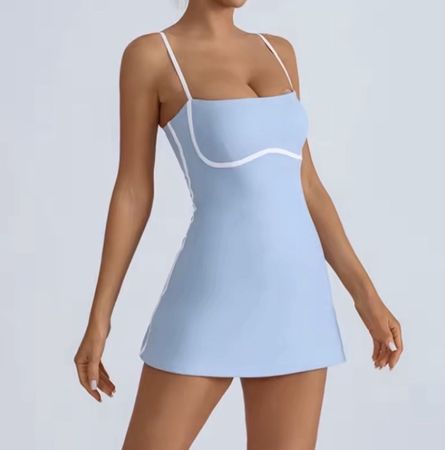 HELLBLAUES TRÄGERKLEID/ JUMPSUIT KLEID SPORT