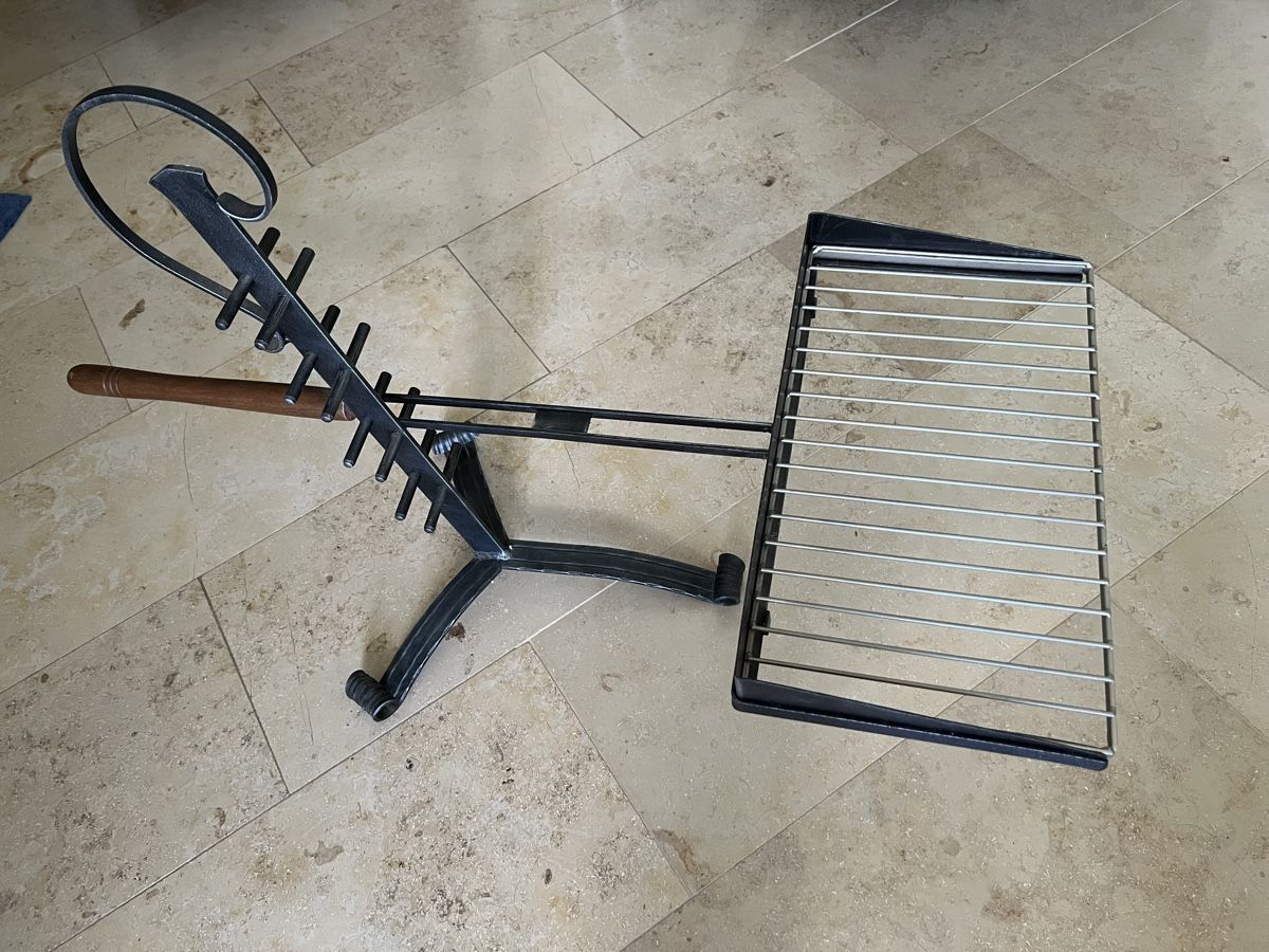 Poêles: Marronipfanne mit Grillständer und Cheminéebesteck – D'occasion à Schönenberg ZH par 24Yvi 3