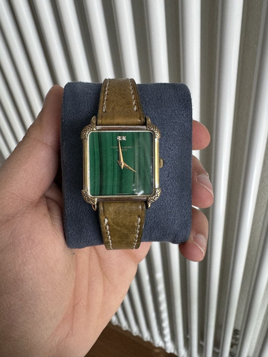Favre Leuba Orologi: Favre-Leuba Ref. 1743 Green Stone Dial – Usato da Basel venduto da Wolfofvintagewatches