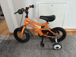 Kindervelo 12“ mit Rücktrittbremse und  Stützräder