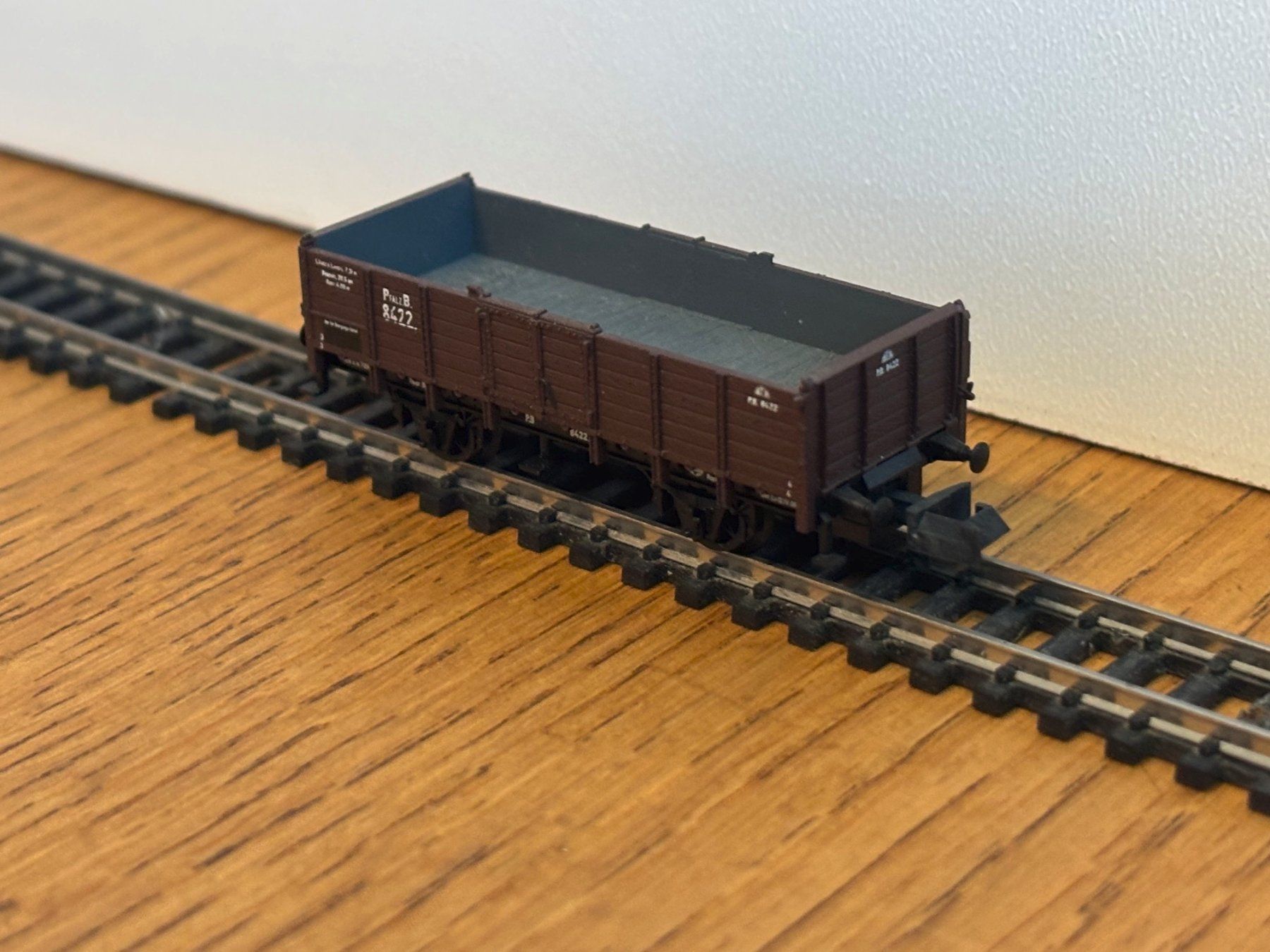 Modelleisenbahnen: *e1362: Güterwagen, flach (Spur N) – Gebraucht aus Birsfelden von Birs_25
