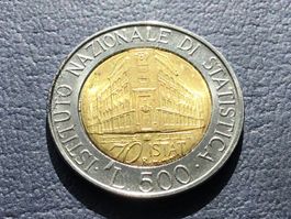 500 Lire gedenkmünzen Instituto di stato 1995