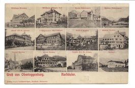 Gruss aus Obertoggenburg (SG) 12 Kurhäuser - rare Togkarte !