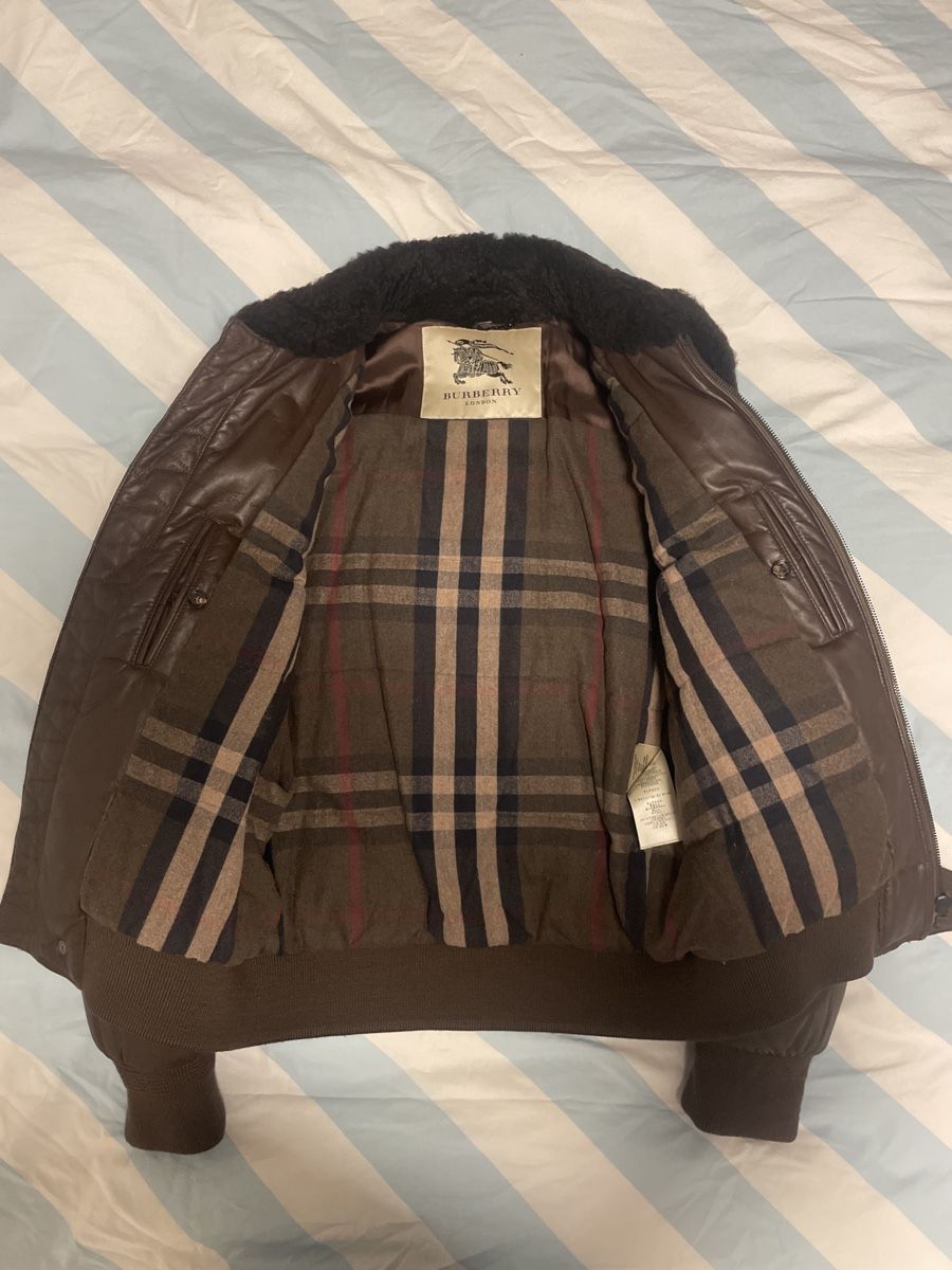 Burberry Giacche: Burberry Lederjacke mit LammfellkragenGr. M/L – Usato da Zürich venduto da Raph40 1