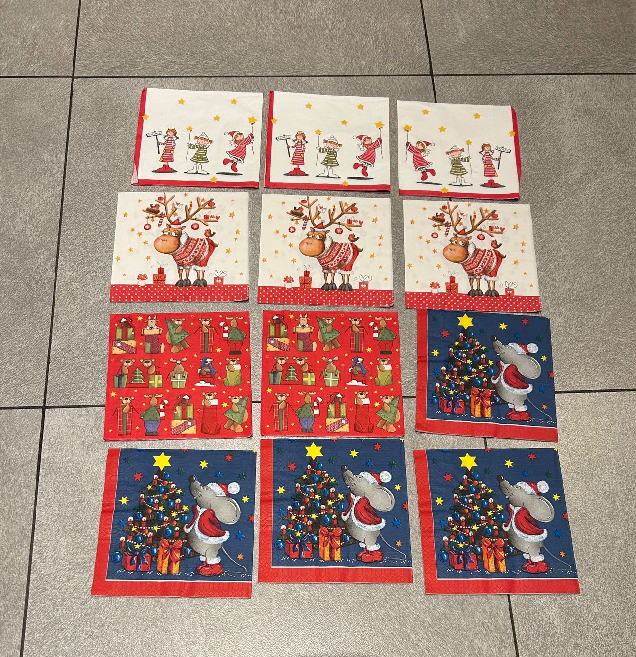Servietten: 12 Servietten Thème de Noël - lot 3 – Neu (gemäss Beschreibung) aus Arbedo von nadia1973