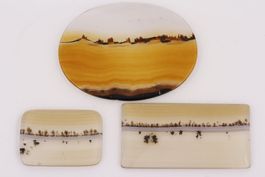 Landschaftsachat / Agate paysage / Agata paesina 3 St.
