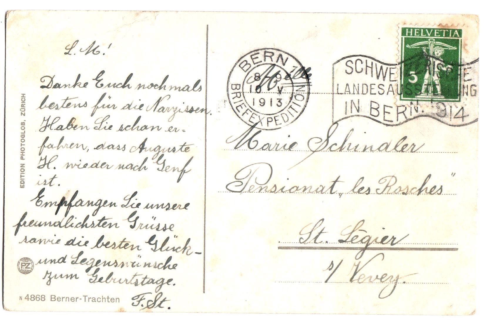 Cartoline postali: Berner-Trachten 1913 – Usato da Chavornay venduto da 4dphila 1