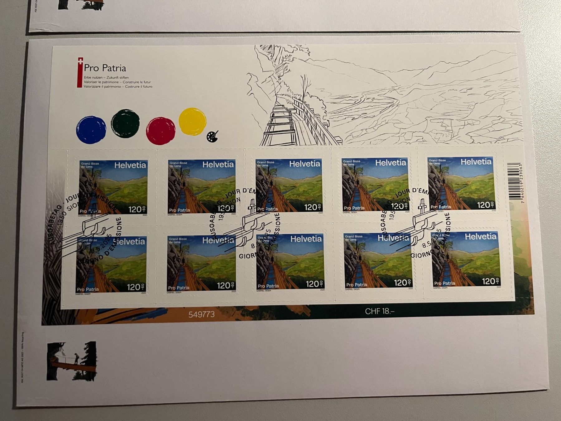 Tutti i francobolli: 2 Bögen Pro Patria / FDC Briefe 2025 – Nuovo e nell'imballaggio originale da Arch venduto da Noah819 1