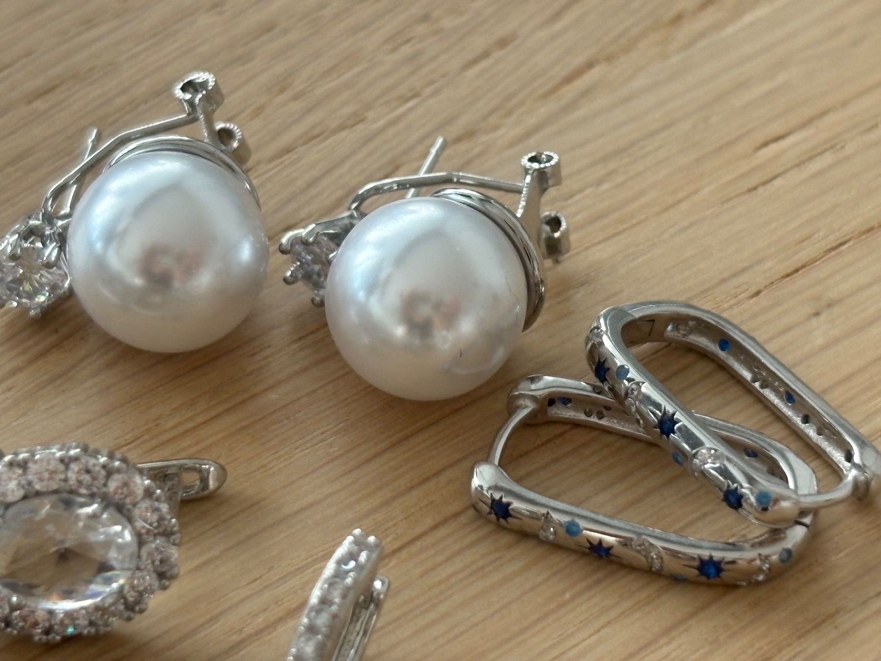 Ohrringe & -stecker: Luxus Elegante Ohrstecker Ohrschmuck  Farbe: Silber 5 st. – Neu (gemäss Beschreibung) aus Biel-Bienne von Roserosse13 4