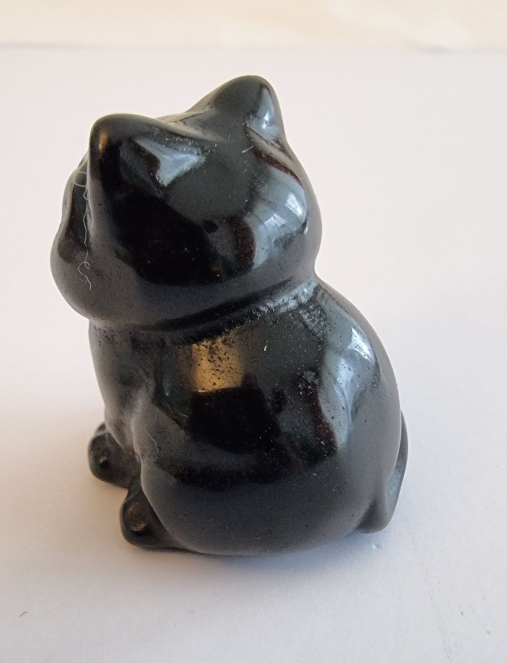 Statuette: Obsidian Katze Statue / Figur – Nuovo e nell'imballaggio originale da Menziken venduto da Mirager 3