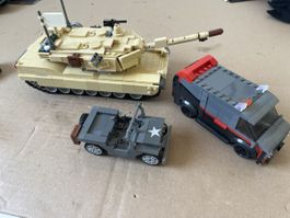 A-team m1a1 abrams panzer jeep bricks klemmbausteine 