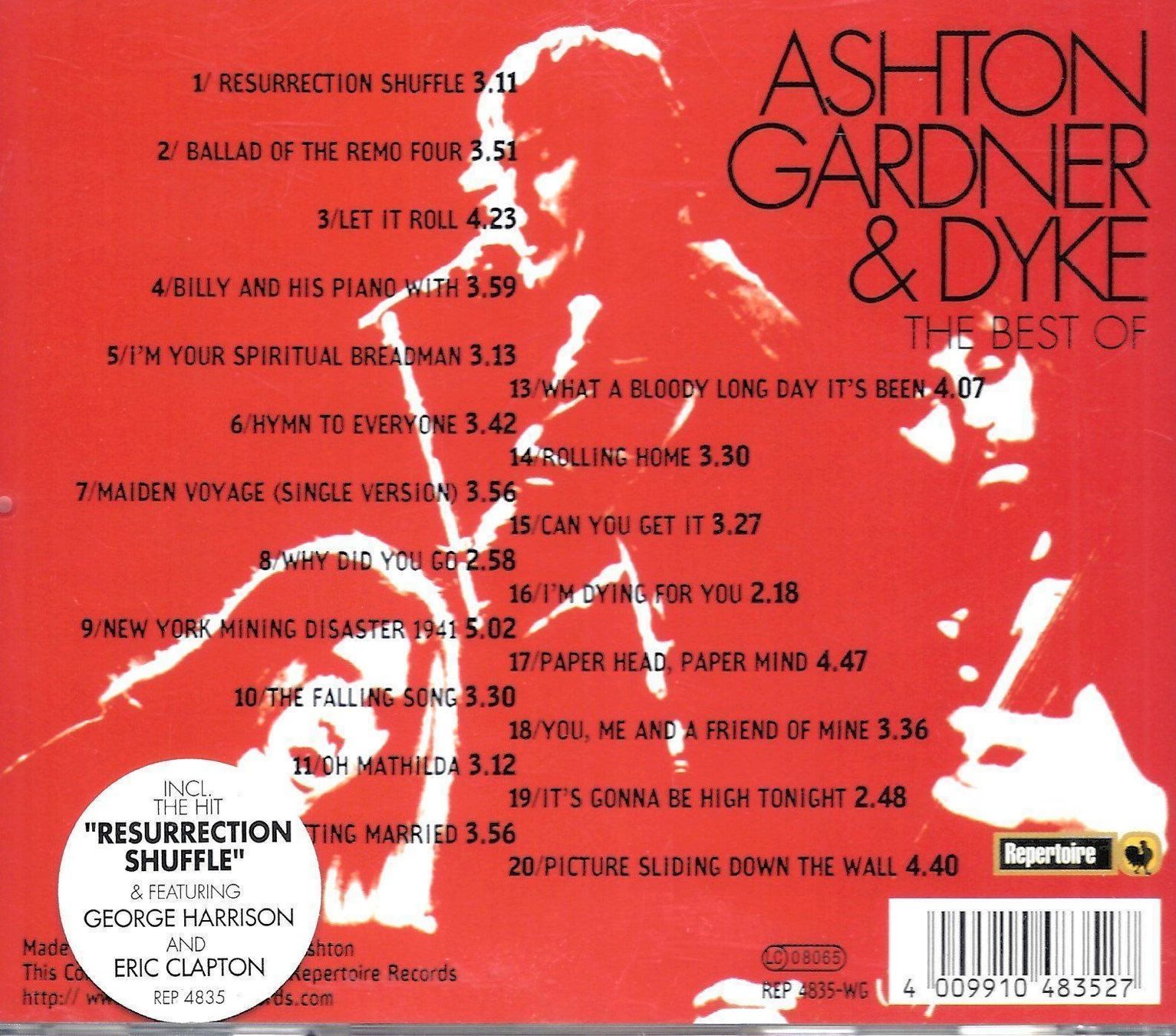 CDs: Ashton Gardner & Dyke BEST  Eric Clapton George Harrison CD – Gebraucht aus Kandergrund von Sososo 1