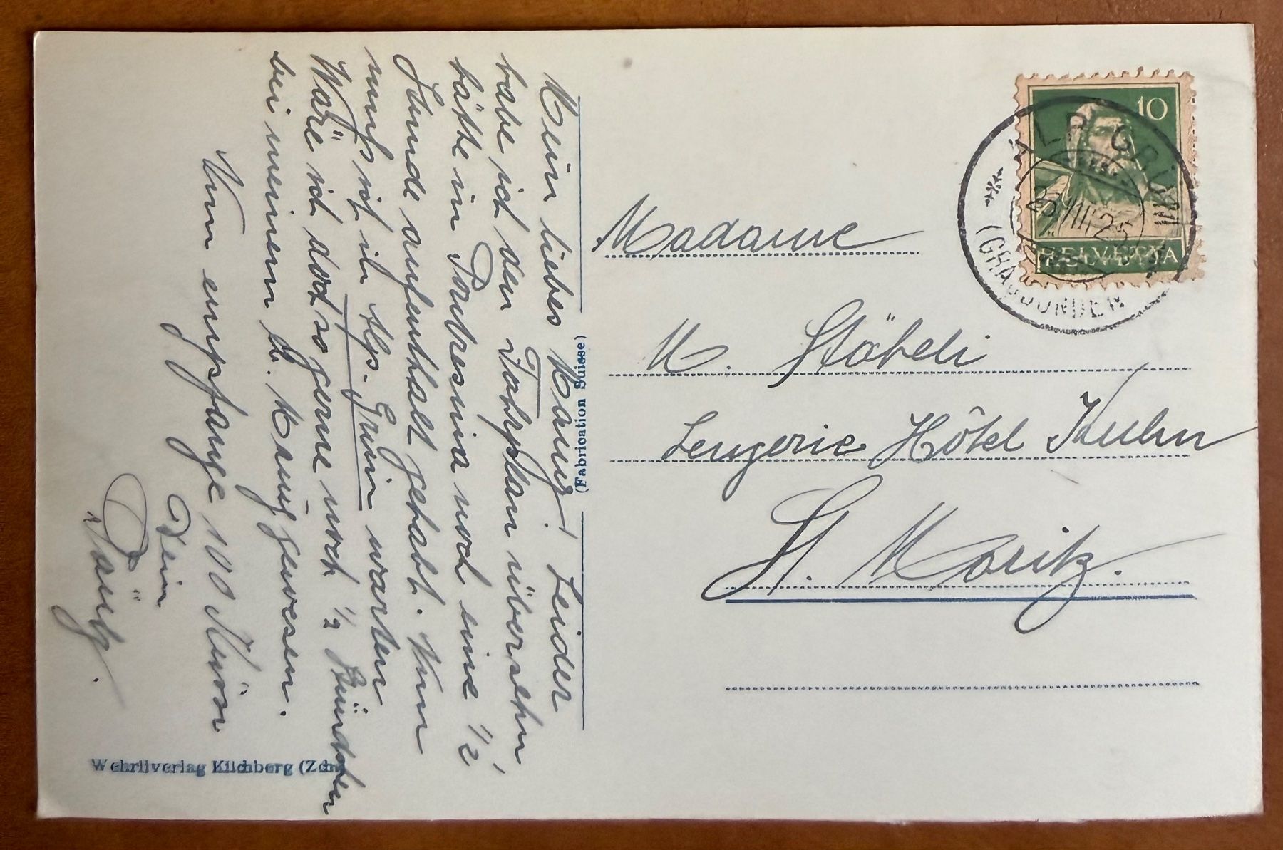 Cartoline postali: Palü - Gletscher 1925 – Usato da Lutry venduto da Ediego 1