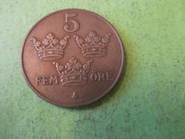 Schweden 1937, 5 Oere