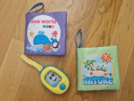 2× Stoffbuch/ Babybuch/ Spielzeug