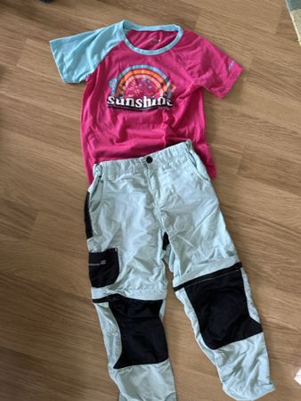Trekking Hose und Shirt Mädchen Gr 116
