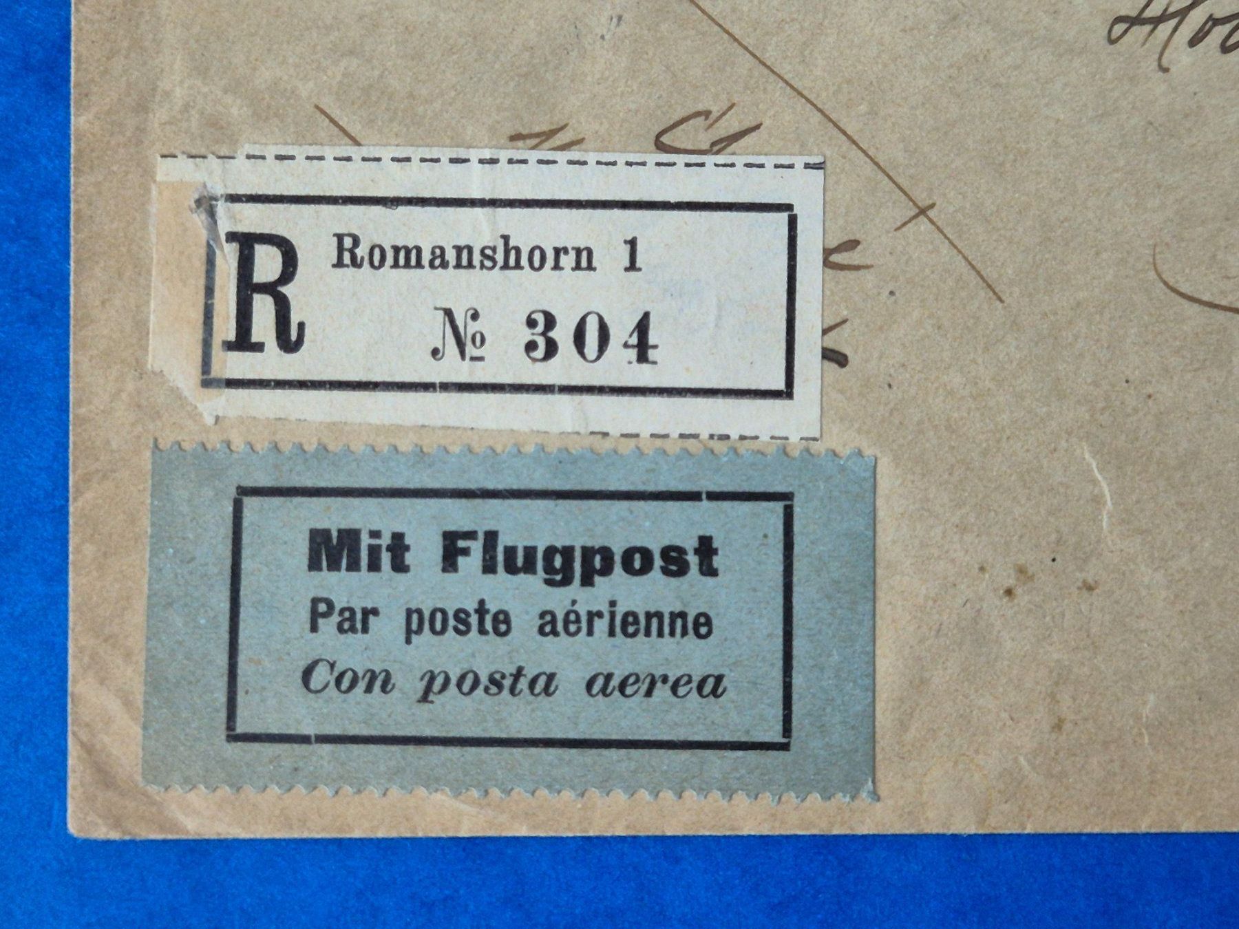Alle Briefmarken: Flugpostbrief Int.Schaufliegen Romanshorn1924 Eingeschrieben – Gebraucht aus Seewen SZ von SuperpumaDisplayTeam 1