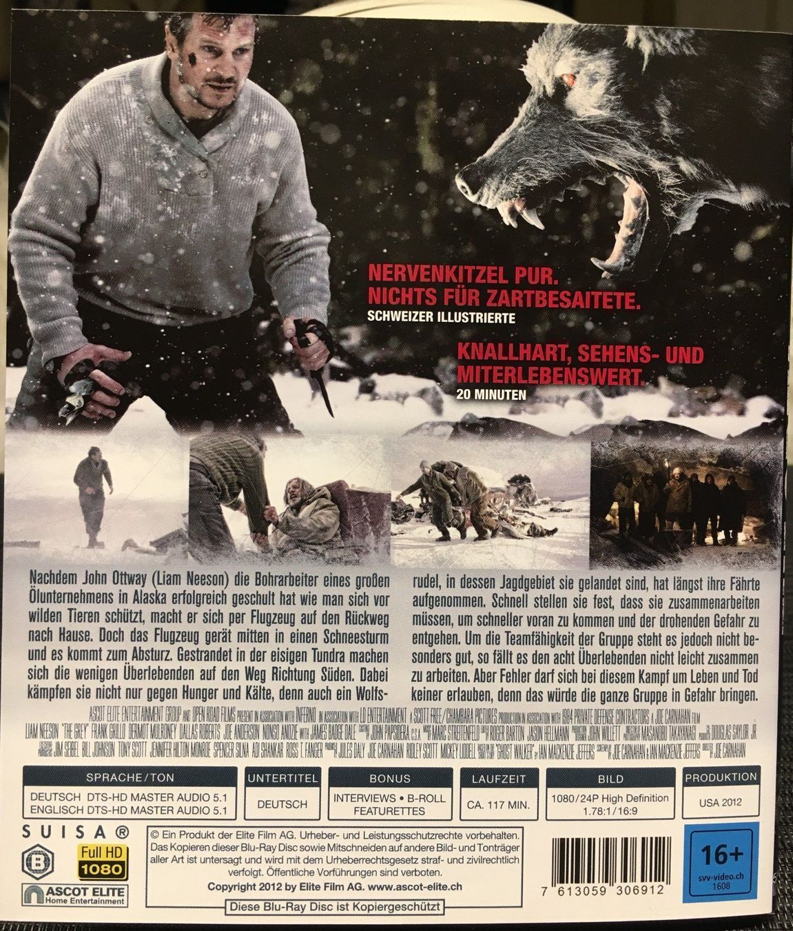 Alle DVDs: THE GREY - Unter Wölfen mit Liam Neeson – Gebraucht aus Langnau am Albis von Rodland 4