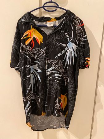 Chemise homme stylée à fleurs, taille L, été🌴☀️🌺