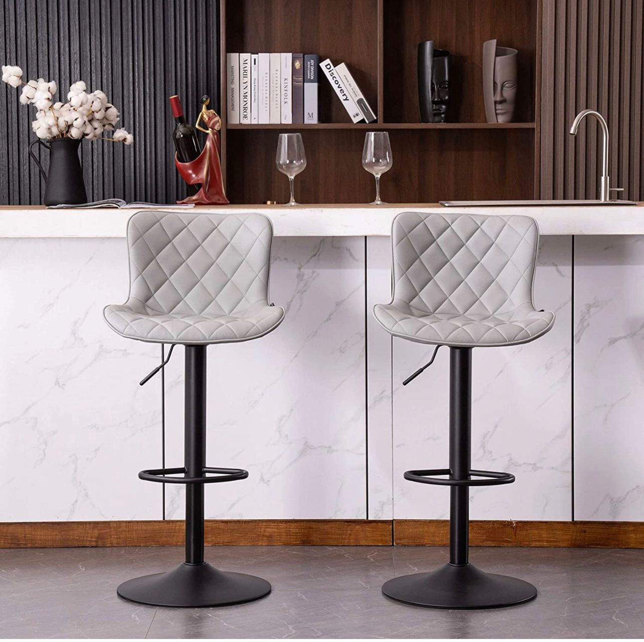 Sgabelli: + Kidol & Shellder Barhocker, PU Leder 2-er Set – Nuovo e nell'imballaggio originale da Amriswil venduto da JaJa-Express 1