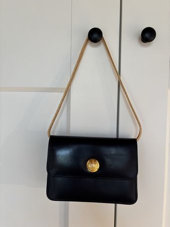 Ralph Lauren Navy Blue Mini Bag with golden chain