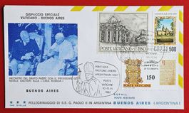 VATIKAN ARGENTINIEN FLUGPOST PAPSTFLUG ROM BUENOS AIRES 1982