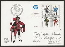 1974 Brief INTERNABA v Basel 84 Blockausgabe