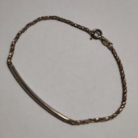 Bracelet fin vintage en argent 925 avec barre #B3