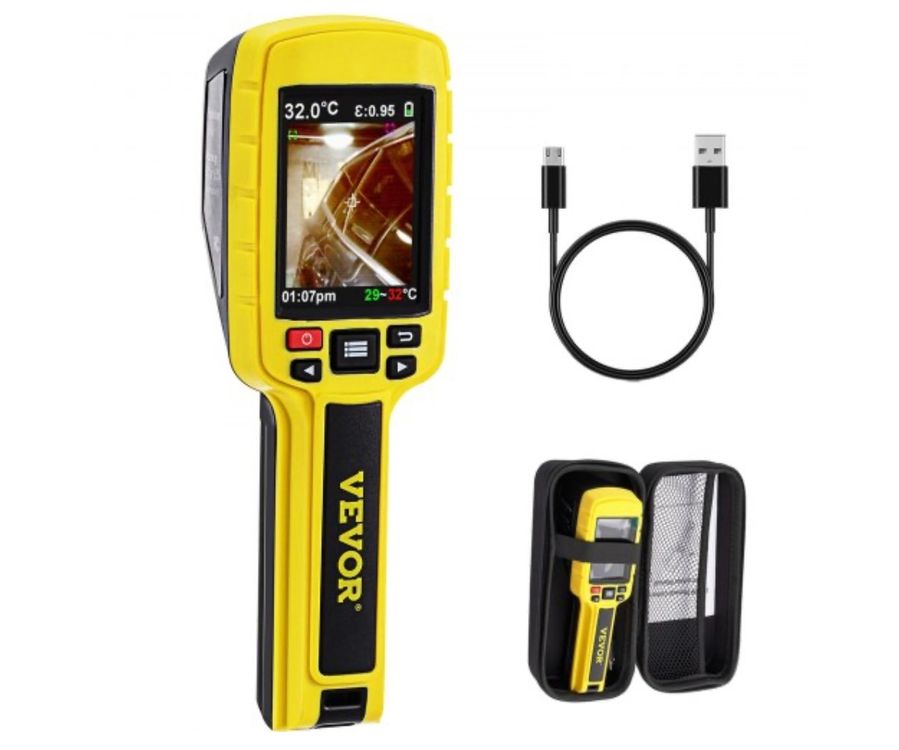 VEVOR Wärmebildkamera 320x240 | -20 Bis 550 °C | 2MP Kamera, 6 Paletten | Für Bau & Wartung