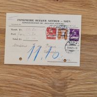 Nachnahme Sion 1920 Beeger Arthur Bulletin Officiel