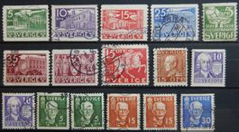 Schweden ex. Kat. 221-232 gest. 1935/38