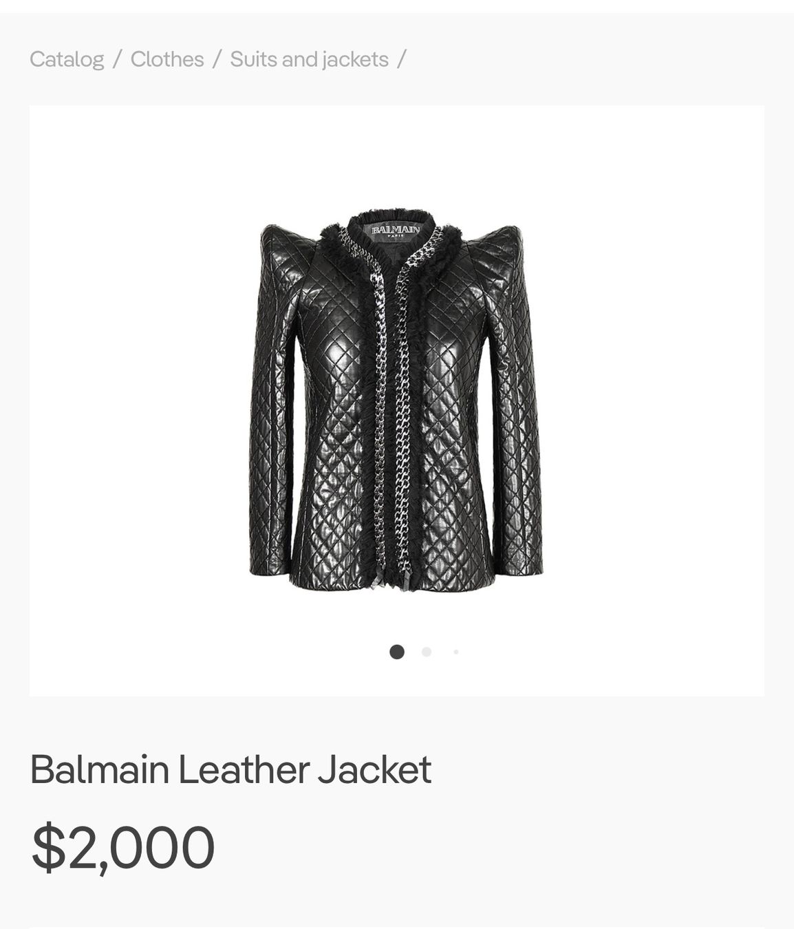 Balmain Giacche: Balmain Quilted Lambskin Leather Jacket – Nuovo e nell'imballaggio originale da Grund b. Gstaad venduto da ReLuxe