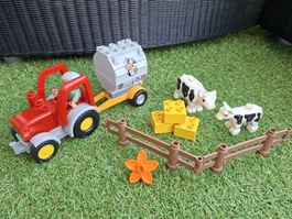 LEGO Duplo Bäuerin mit Traktor und Kühen (Bauernhof)